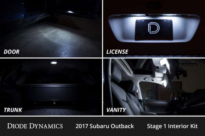 Diode Dynamics — Diode Dynamics 15-19 Subaru Outback Interior LED Kit Cool White Stage 1 - view 5