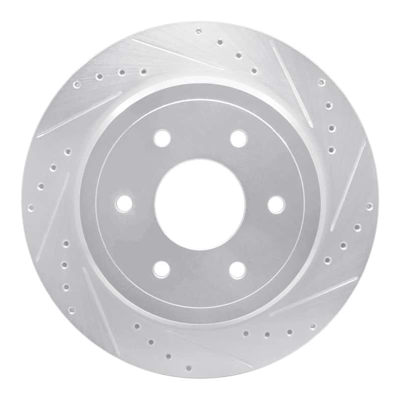 R1 Concepts — R1 16-24 Nissan Titan XD Rear Right Drilled & Slotted Silver Brake Rotor
R1 Brake Rotor Drill - view 1