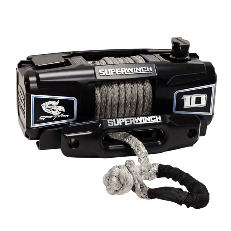 Superwinch — Superwinch 10000 LBS 12V DC 3/8in x 54ft Synthetic Rope Scorpion 10000SR Winch - Black Powdercoat
Winch - view 3