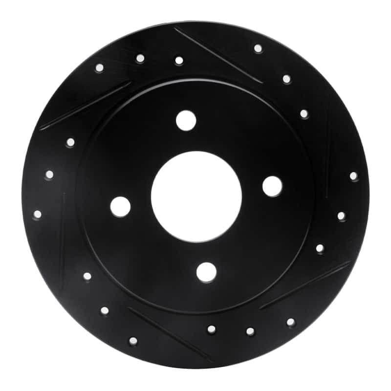R1 Concepts — R1 01-19 Ford Fiesta (USA/Canada) Rear Right Drilled & Slotted Black Brake Rotor
R1 Brake Rotor Drill - view 1