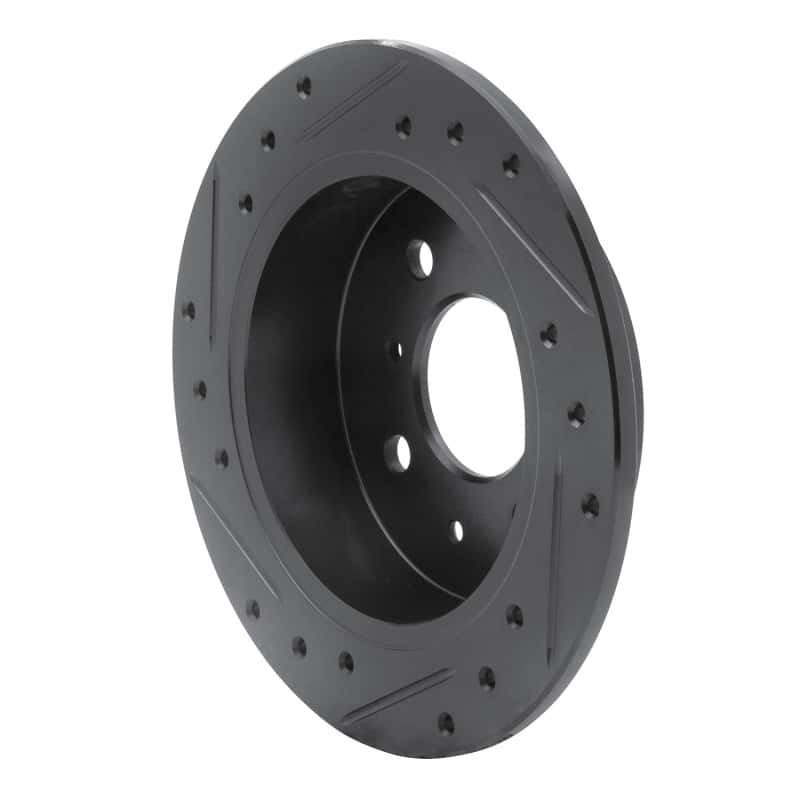 R1 Concepts — R1 88-01 Acura Integra Rear Right Drilled & Slotted Black Brake Rotor
R1 Brake Rotor Drill - view 4