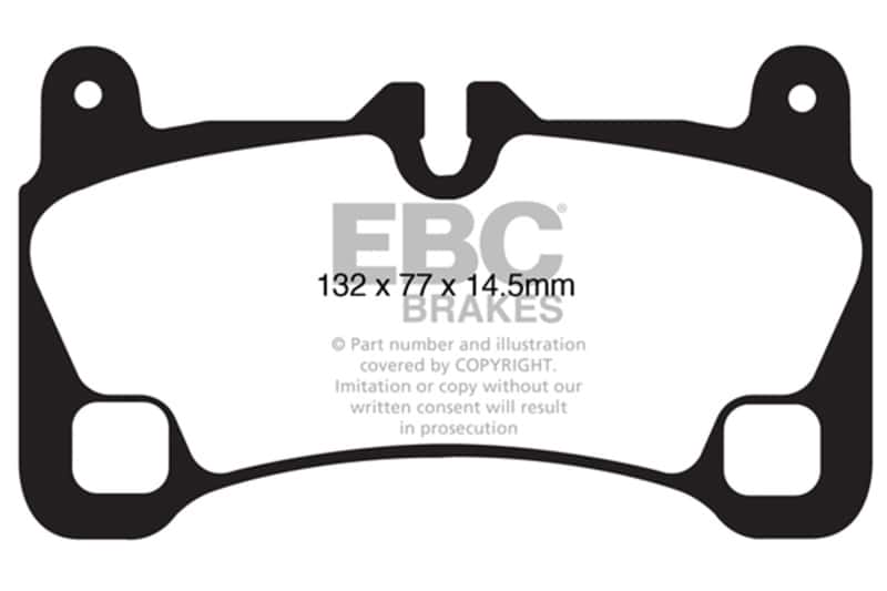 EBC — EBC 08 Porsche Cayenne 4.8 Turbo Bluestuff Rear Brake Pads
Disc Brake Pad - view 4