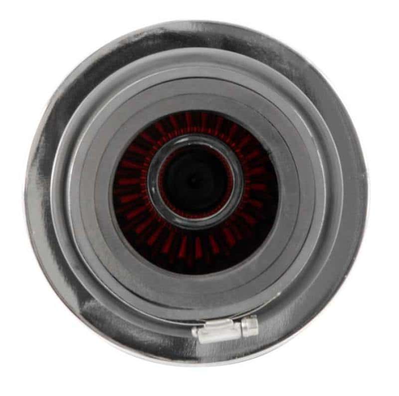 K&N Engineering — K&N Universal Air Filter Chrome Round Tapered Red - 4in Flange ID x 1.125in Flange Length x 9.5in H
Universal Clamp-On A
Clamp-on Air Filter - view 3