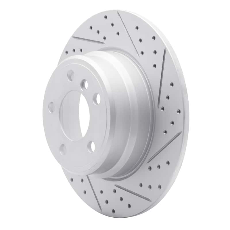 R1 Concepts — R1 00-06 BMW X5 Rear Right Drilled & Slotted Geo-Carbon Rotor - view 2