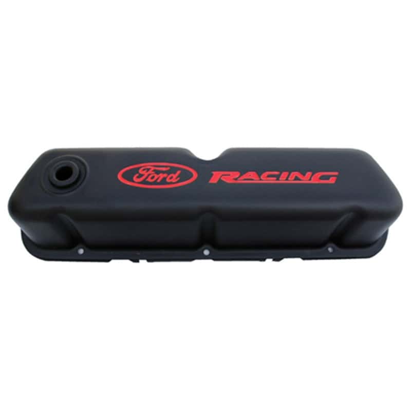 Ford Racing — Ford Racing Logo Stamped Steel Black Satin Valve Covers Black Crinkle
Valve Cover Set - view 1