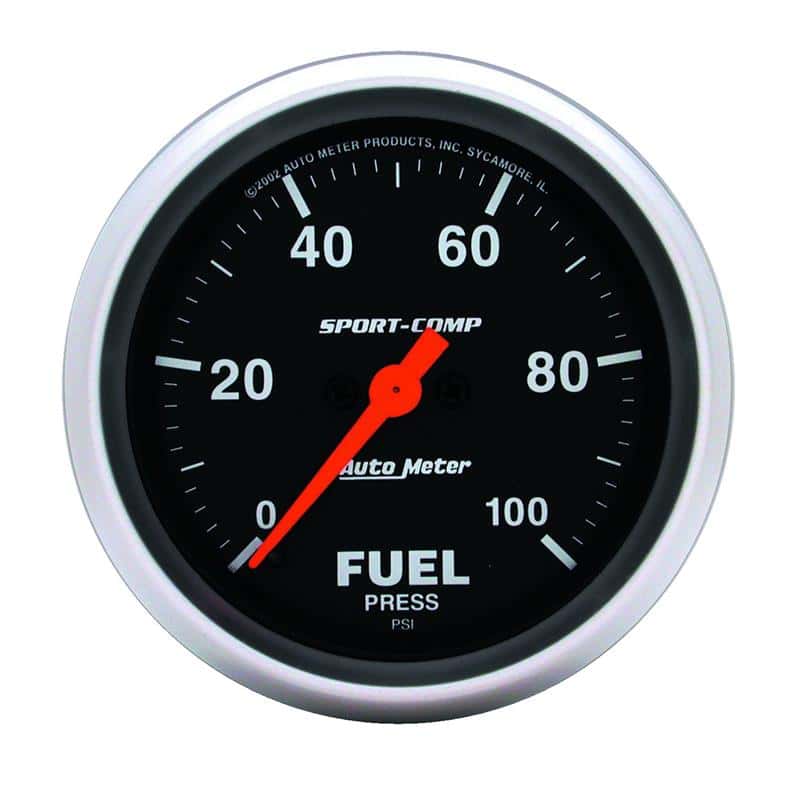 AutoMeter — AutoMeter Gauge Fuel Pressure 2-5/8in. 100PSI Digital Stepper Motor Sport-Comp
2-5/8" FUEL PRESS, 0 - view 2