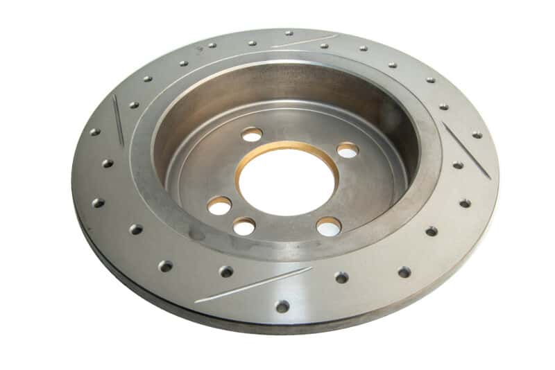 DBA — DBA 07-16 Mini Cooper (14mm Lug Excl JCW Brakes) Rear Street Series Drill & Slot Rotor w/Gold Hat
Brake Rotor - view 2