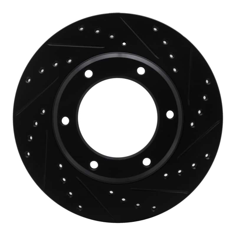 R1 Concepts — R1 90-92 Toyota Land Cruiser Front Right Drilled & Slotted Black Brake Rotor
R1 Brake Rotor Drill - view 1