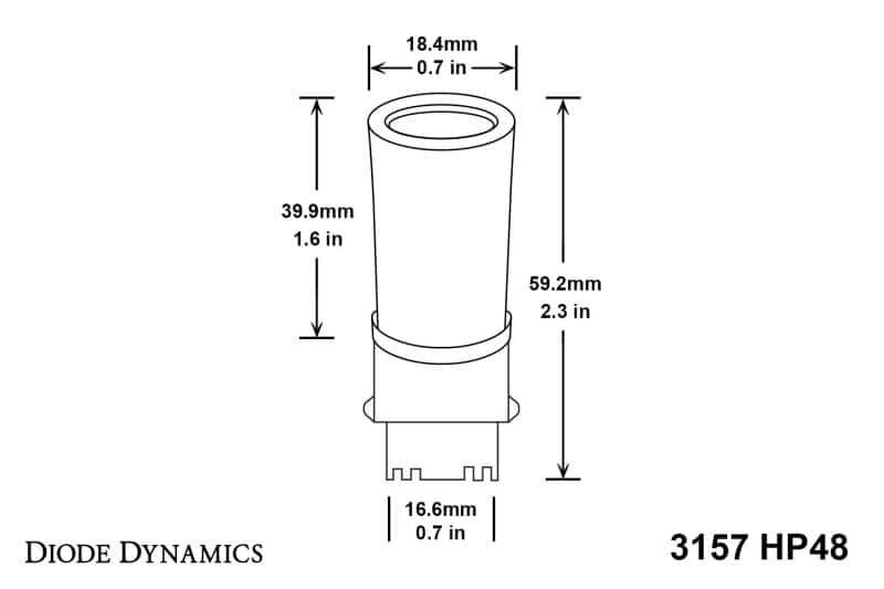 Diode Dynamics — Diode Dynamics 3157 LED Bulb HP48 LED - Red (Single) - view 4