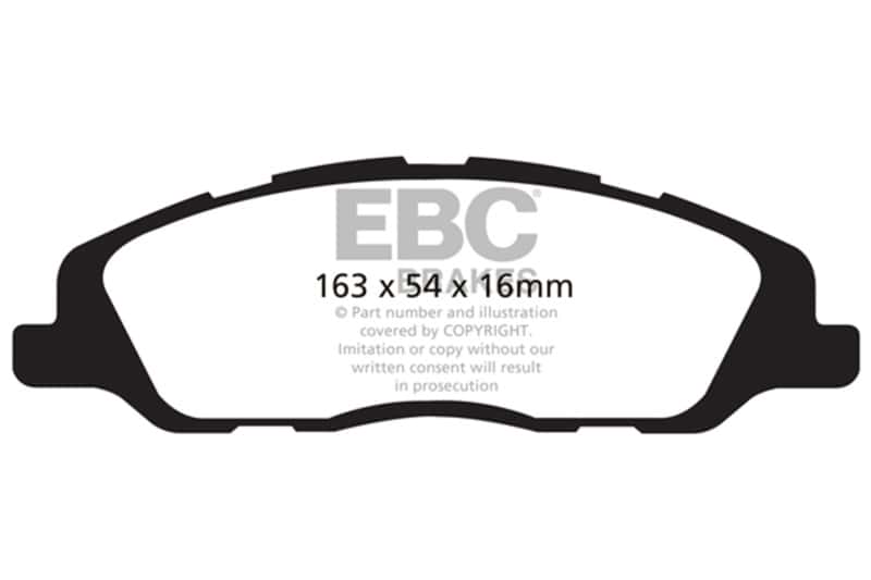 EBC — EBC 10-14 Ford Mustang 5.0 Bluestuff Front Brake Pads
Disc Brake Pad - view 4