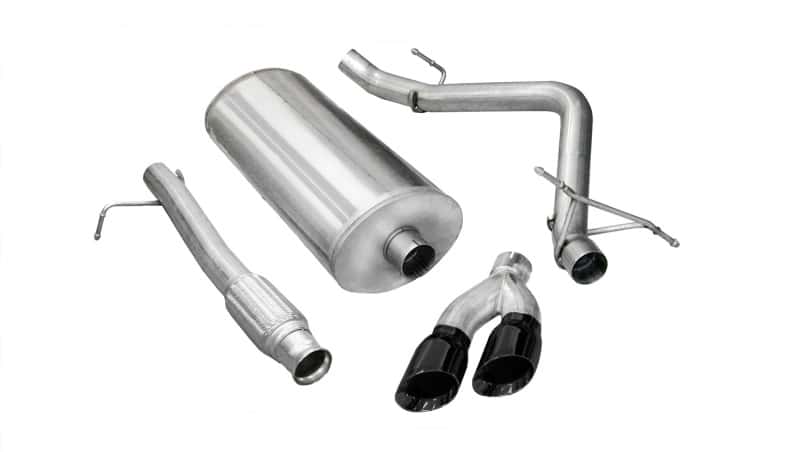 CORSA Performance — Corsa 2009-2013 GMC Sierra 4.8L V8 3in Cat-Back Single Side w Twin 4in Black Pro-Series Tips
Exhaust - view 1
