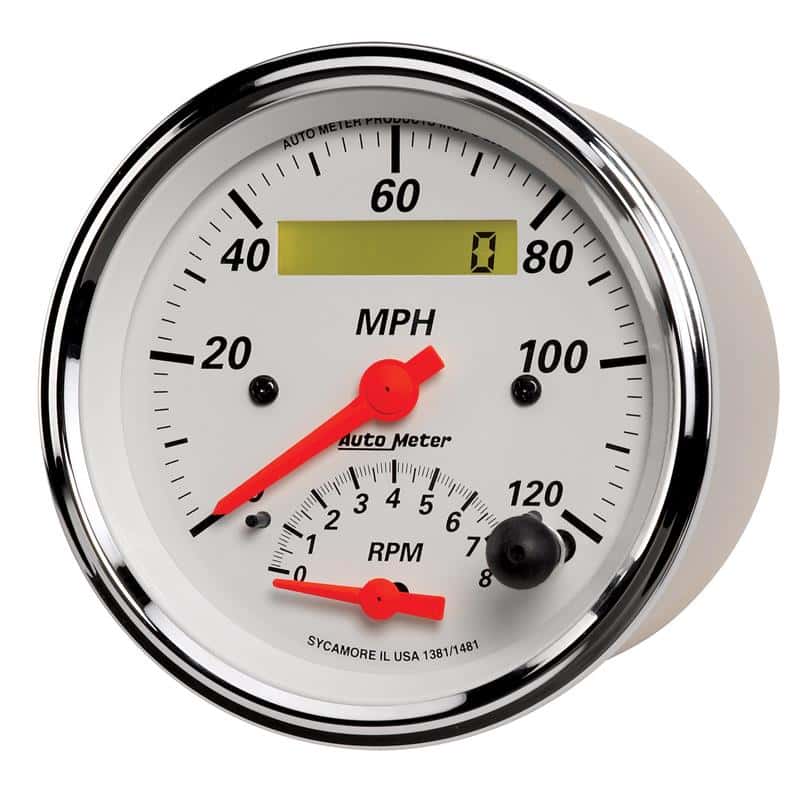 AutoMeter — AutoMeter Gauge Tach/Speedo 3-3/8in. 120MPH & 8K RPM Elec. Program. Arctic White
GA 3.4" RPM/SPD AW - view 2