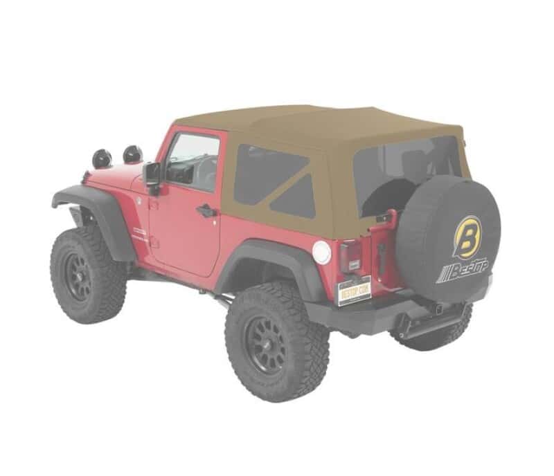 Bestop — Bestop 07-18 Jeep Wrangler JK 2-Door Window Set (Pebble Beige Twill)
Window Set - view 1