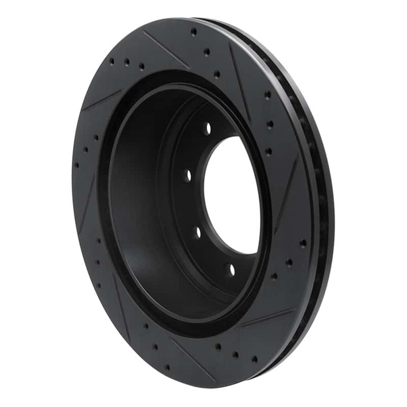 R1 Concepts — R1 12-21 Nissan NV1500 Rear Left Drilled & Slotted Black Brake Rotor
R1 Brake Rotor Drill - view 4