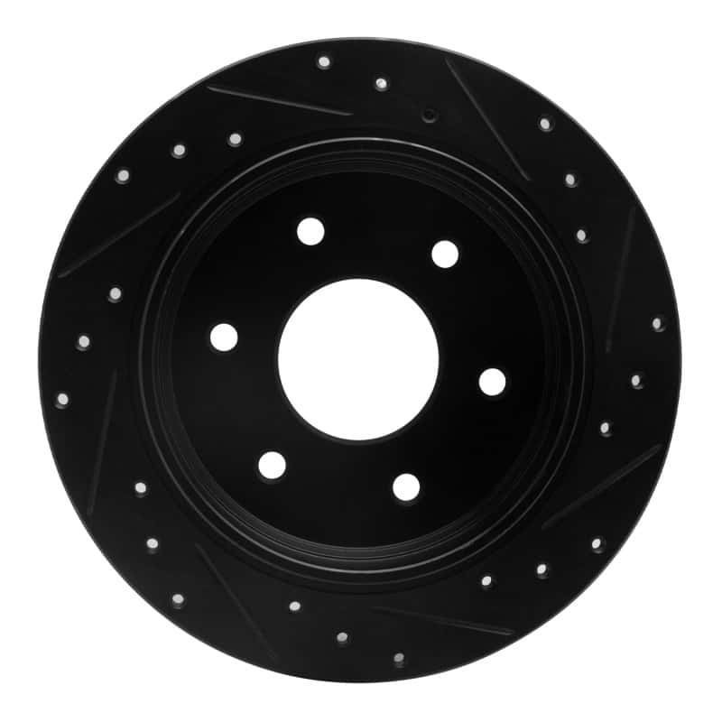 R1 Concepts — R1 04-15 Infiniti QX56 Rear Left Drilled & Slotted Black Brake Rotor
R1 Brake Rotor Drill - view 5