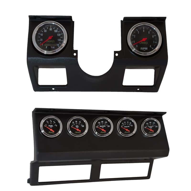 AutoMeter — Autometer 87-96 Jeep Wrangler YJ 7pc Direct-Fit Dash Gauge Kit
JEEP YJ DUAL DASH AN - view 2