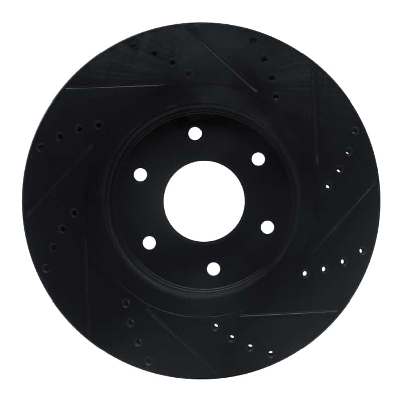 R1 Concepts — R1 05-07 Infiniti QX56 Front Left Drilled & Slotted Black Brake Rotor
R1 Brake Rotor Drill - view 5