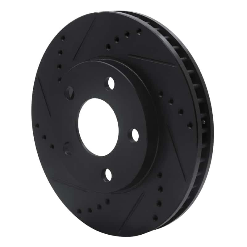 R1 Concepts — R1 97-05 Buick LeSabre Front Left Drilled & Slotted Black Brake Rotor
R1 Brake Rotor Drill - view 2