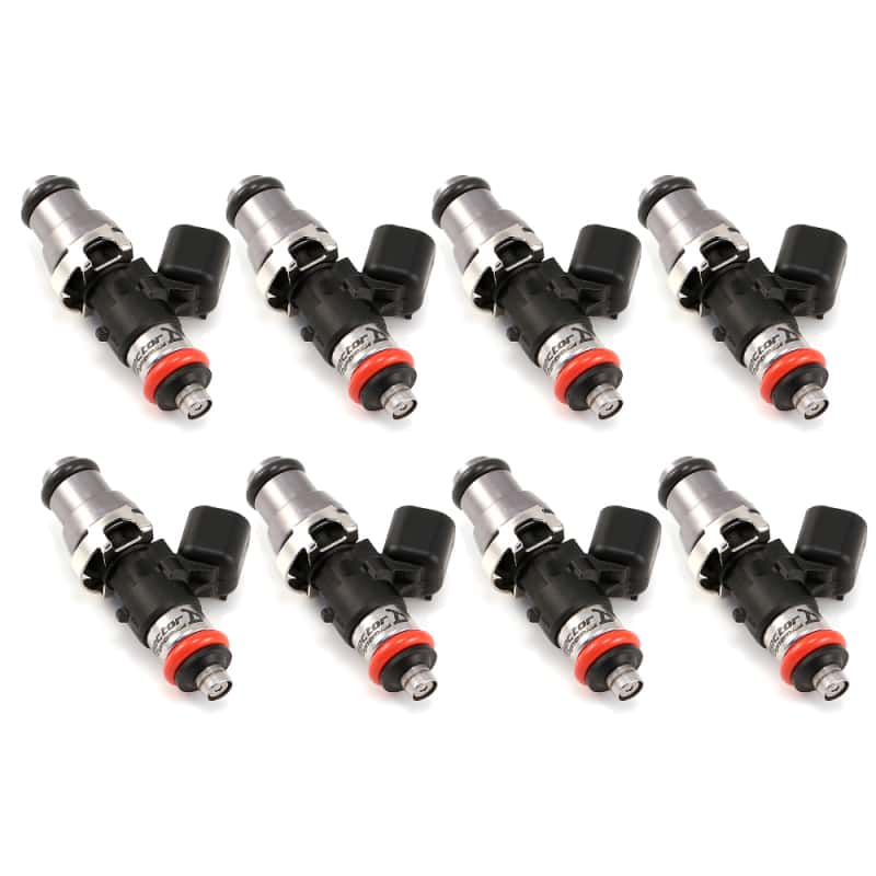 Injector Dynamics — Injector Dynamics 1340cc Injectors-48mm Length - 14mm Grey Top - 15mm (Orange) Low O-Ring (Set of 8) - view 1