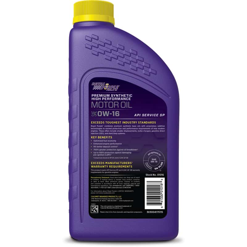 Royal Purple — Royal Purple High Performance Ultra-Low Viscosity 0W16 Motor Oil - 1 Quart - view 2