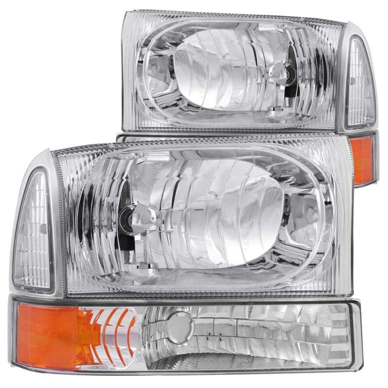 ANZO — ANZO 2000-2004 Ford Excursion Crystal Headlights Chrome w/ Corner Lights 2pc
Head Light Set
HdLtSet - view 2