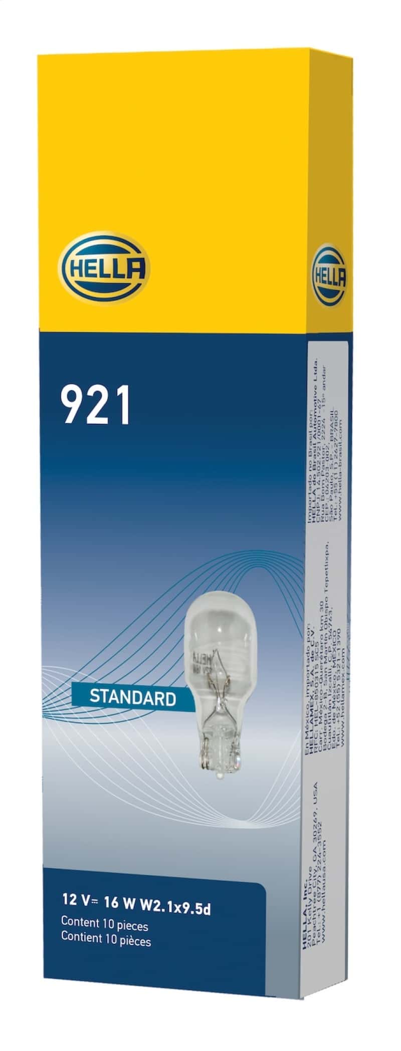 Hella — Hella Bulb 921 12V 16W W2.1X9.5d T5
921 Incan Bulb - view 6