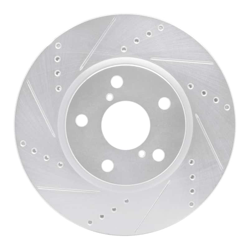 R1 Concepts — R1 06-15 Lexus IS250 Left Front Drilled & Slotted Silver Brake Rotor
R1 Brake Rotor Drill - view 1