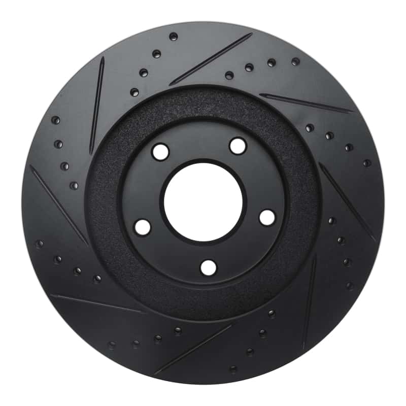 R1 Concepts — R1 02-06 Infiniti I35 Front Right Drilled & Slotted Black Brake Rotor
R1 Brake Rotor Drill - view 5