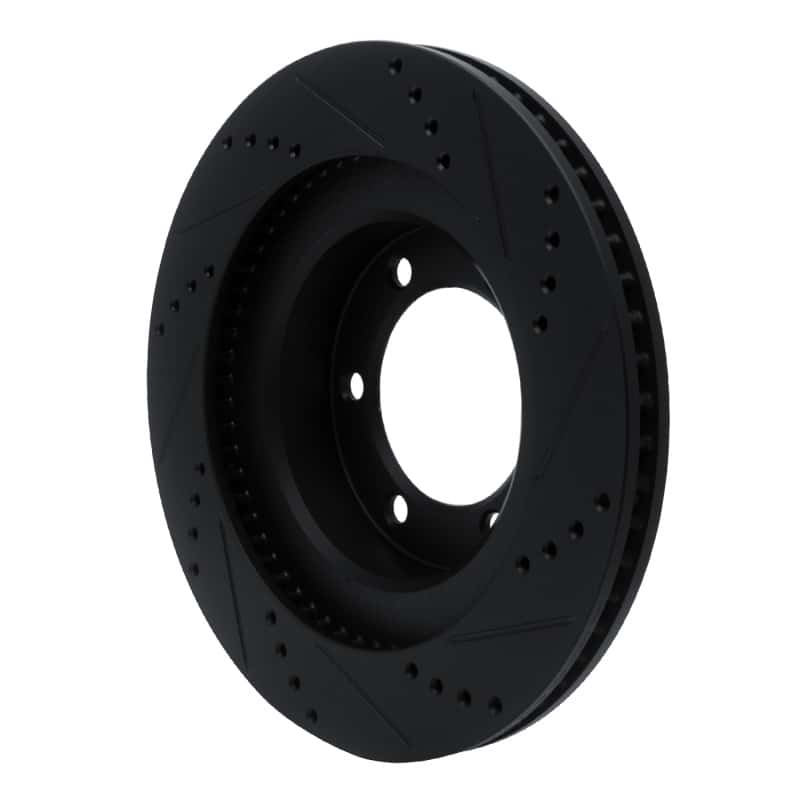 R1 Concepts — R1 03-09 Lexus GX470 Front Left Drilled & Slotted Black Brake Rotor
R1 Brake Rotor Drill - view 4
