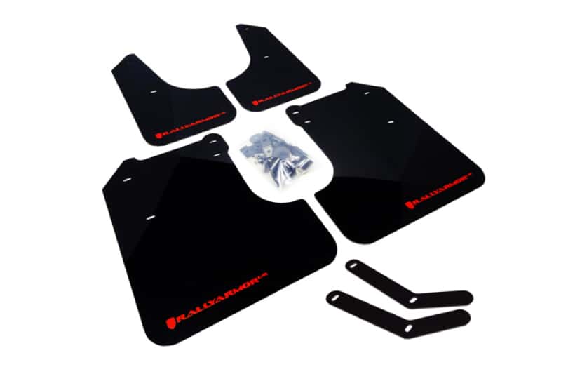 Rally Armor — Rally Armor 08-10 Subaru WRX / 08-11 Impreza 2.5i (Hatch/Sedan) Black UR Mud Flap w/Red Logo
Mud Flap - view 2