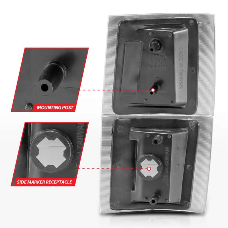 ANZO — ANZO 1994-1998 Chevrolet Blazer Corner Lights Black Housing Clear Lens w/ Amber Reflector
CornerLghtAssy - view 10