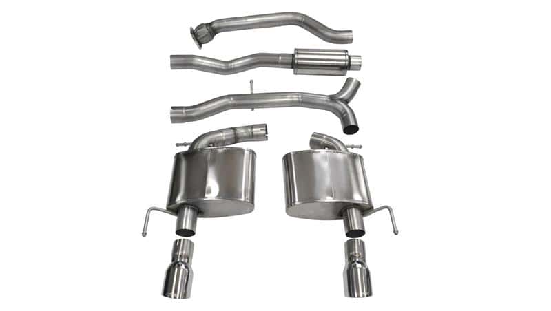 CORSA Performance — Corsa 2013-2019 Cadillac ATS Sedan 2.0L A/T Polished Sport Dual Rear Cat-Back Exhaust
Exhaust - view 2