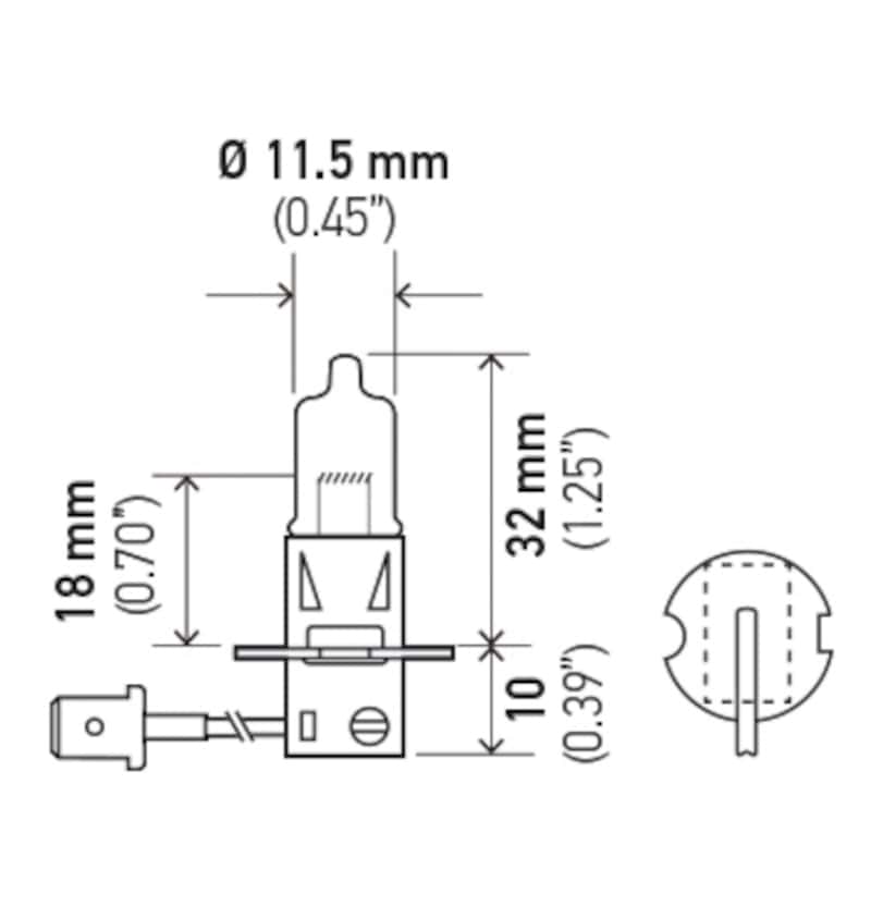 Hella — Hella Bulb H3 12V 55W Pk22S T325 Heavy Duty
H3HD Halogen Bulb - view 3