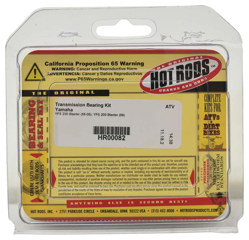Hot Rods — Hot Rods 88-06 Yamaha YFS 200 Blaster 200cc Transmission Bearing Kit - view 3