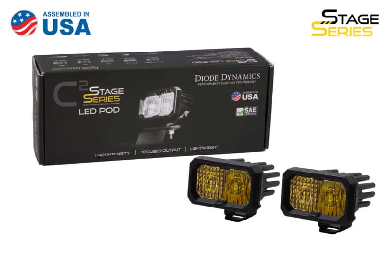 Diode Dynamics — Diode Dynamics Stage Series 2 In LED Pod Sport - Yellow Fog Standard ABL (Pair) - view 4