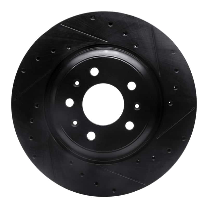 R1 Concepts — R1 04-08 Cadillac CTS Front Right Drilled & Slotted Black Brake Rotor
R1 Brake Rotor Drill - view 1