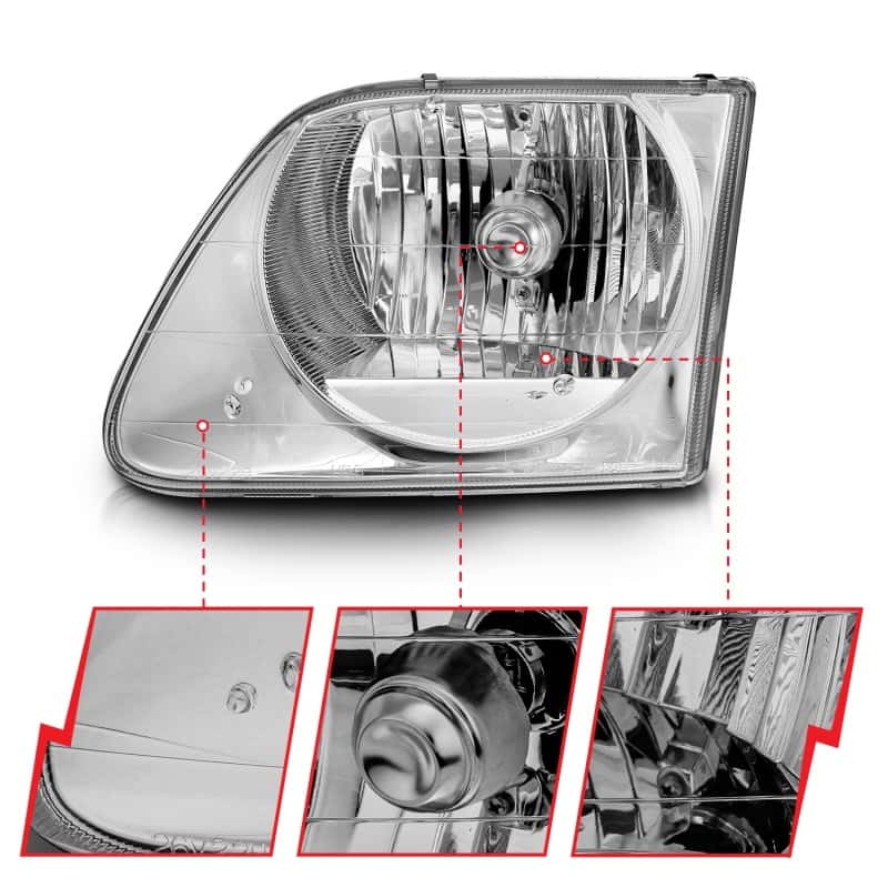ANZO — ANZO 1997-2003 Ford F-150 Crystal Headlights Chrome
Head Light Set
HdLtSet - view 4