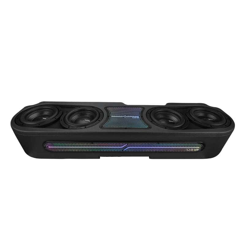DS18 — DS18 Jeep Gladiator JT 2020-UP 4 x 8in Subwoofers Included (ZR8.2D) Underseat Box Black -LED Lights - view 3