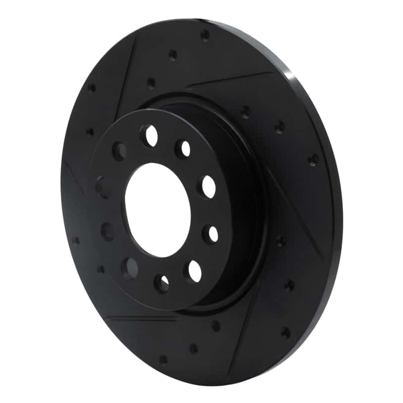 R1 Concepts — R1 15-25 Alfa Romeo Tonale Rear Left Drilled & Slotted Black Brake Rotor
R1 Brake Rotor Drill - view 2