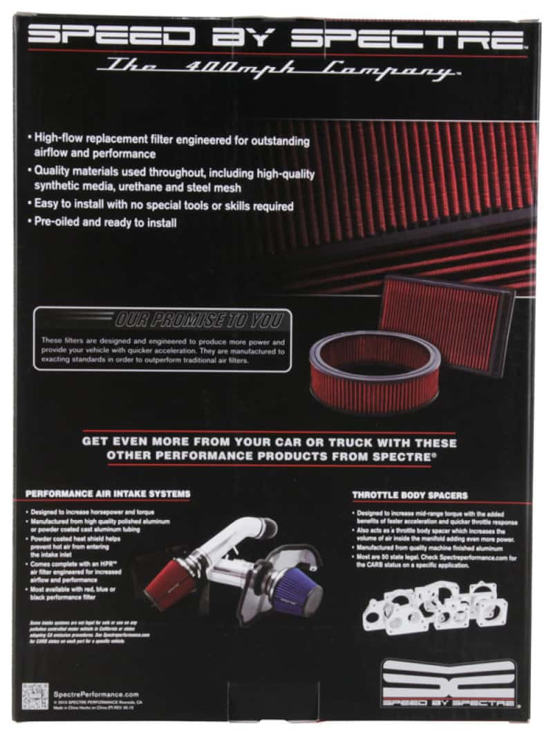 Spectre — Spectre 2012 Volkswagen New Beetle 2.5L L4 F/I Replacement Panel Air Filter
Spectre Replacement
Air Filter - view 7