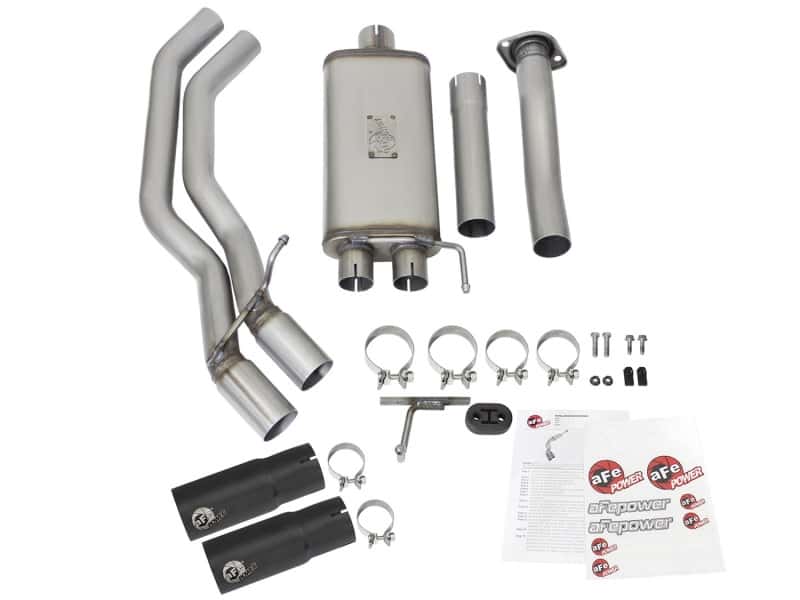 aFe — aFe Rebel Exhausts 3in SS Cat-Back 15-16 Ford F-150 EcoBoost V6 2.7/3.5L V8 5.0L w/ Black Tips
Cat-Back Exhaust - view 4