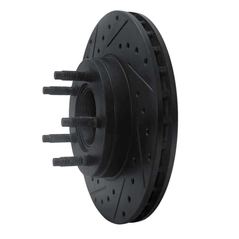 R1 Concepts — R1 95-97 Ford Ranger (USA/Canada) Front Left Drilled & Slotted Black Brake Rotor
R1 Brake Rotor Drill - view 2