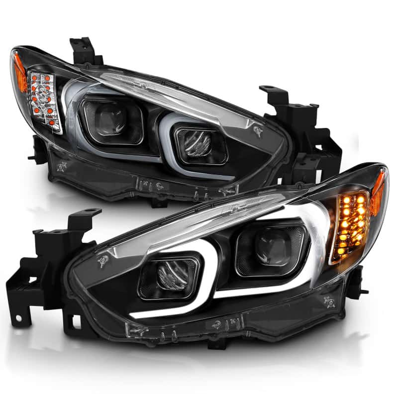 ANZO — ANZO 2014-2015 Mazda 6 Projector Headlights w/ Plank Style Design Black
Head Light Set
HdLtSet - view 3