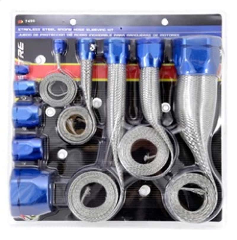 Spectre — Spectre MagnaBraid 304SS Braided Sleeving Kit - Blue End Caps
Magnabraid Stainless
Sleeving Kit - view 4