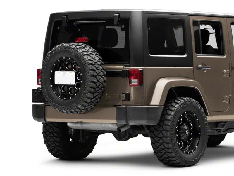 Raxiom — Raxiom 07-18 Jeep Wrangler JK Axial Series License Plate Bracket w/ LED Brake Light
Mount - view 7