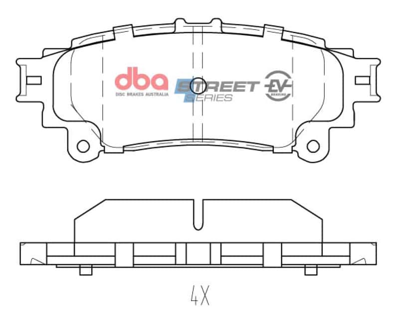 DBA — DBA 16-18 Lexus GS200t (Excl F Sport) Rear SSEV Street Series Brake Pads
Brake Pad - view 1
