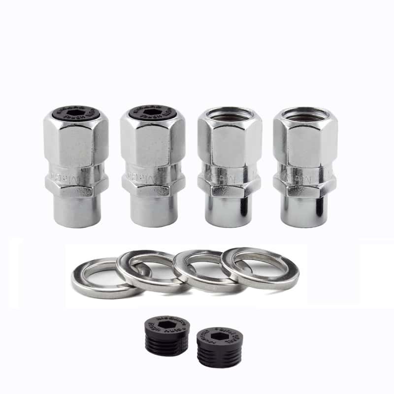 McGard — McGard Hex Lug Nut (Drag Racing Short Shank) M12X1.5 / 13/16 Hex / 1.6in. Length (4-Pack) - Chrome - view 1