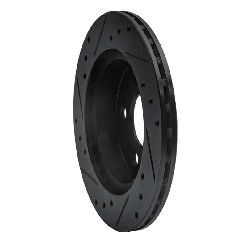 R1 Concepts — R1 93-98 Ford Thunderbird Rear Right Drilled & Slotted Black Brake Rotor
R1 Brake Rotor Drill - view 4