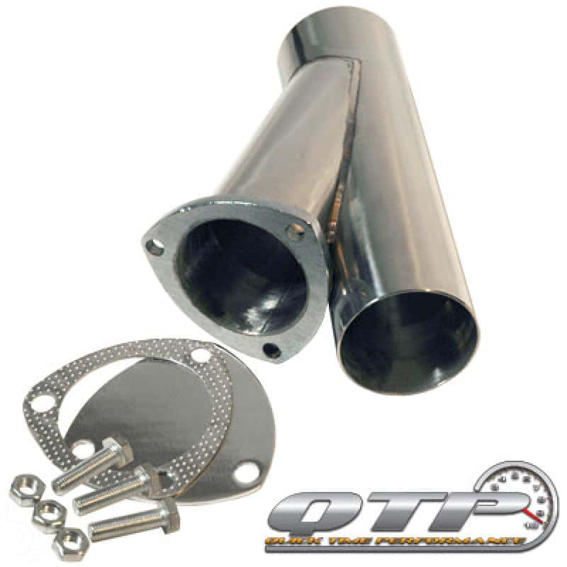 QTP — QTP 3in Weld-On QTEC Exhaust Cutout Y-Pipe - view 3