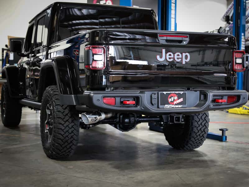 aFe — aFe Apollo GT Series 409 Stainless Steel Cat-Back Exhaust 2020 Jeep Gladiator 3.6L - Polished Tip
Cat-Back Exhaust - view 4